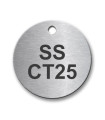 Circular 25mm Stainless Steel Tag (Brush Polished)