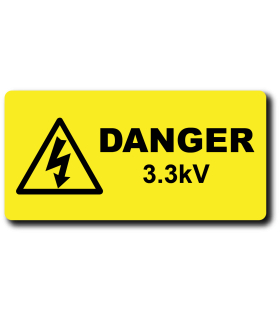 Danger 3.3kV Label