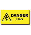 Danger 3.3kV Label
