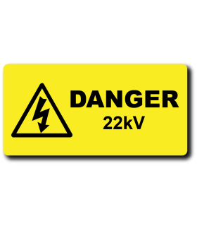 Danger 22kV Label