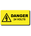 Danger 24 Volts Label