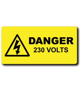 Danger 230 Volts Label
