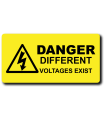 Danger Different Voltages Exist Label