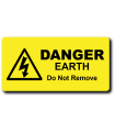 Danger EARTH Do Not Remove Label
