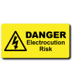 Danger Electrocution Risk Label