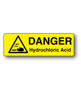 Danger Hydrochloric Acid Label