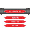 Pipe Marker 10 Pack - Fire Fighting Coloured Coded Red