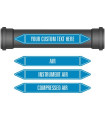 Pipe Marker 10 Pack - Air Coloured Coded Blue