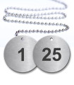 1-25 Numbered Tags Pack - Engraved Stainless Steel