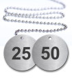 26-50 Numbered Tags Pack - Engraved Stainless Steel