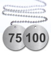 76-100 Numbered Tags Pack - Engraved Stainless Steel