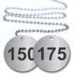 151-175 Numbered Tags Pack - Engraved Stainless Steel