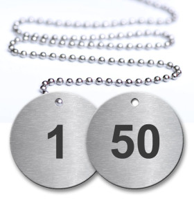 1-50 Pre-Defined Numbered Tags
