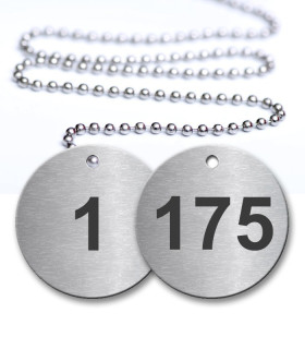 1-175 Pre-Defined Numbered Tags