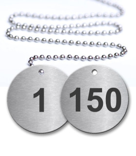 1-150 Pre-Defined Numbered Tags