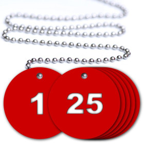 Numbered Valve Tags - 25 Pack