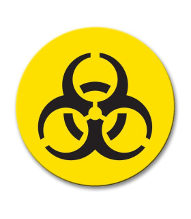 Bio Hazard - Engraved Traffolyte Machine Safety Labels